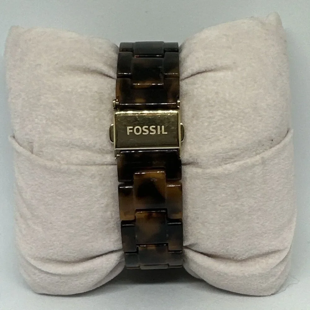 Fossil Stella ES2795 Women's Brown Resin Strap Analog Dial Quartz Watch HME370